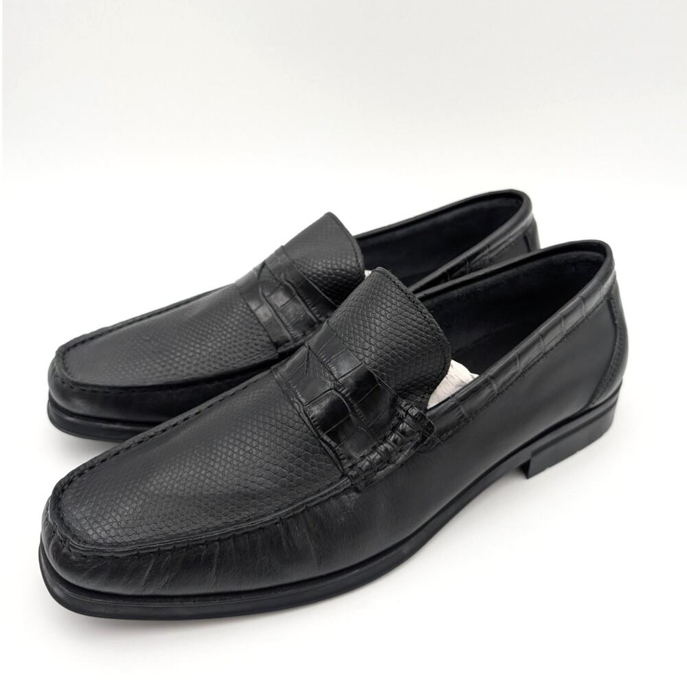 Sandrino by Sandro Moscoloni Emilio Penny Loafer Shoes Men's Black Shoes US12D